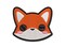 Charming Kawaii Chibi Fox Face Blushing Cheeks Multi-Color Embroidered Iron-On or Hook & Loop Patch Applique